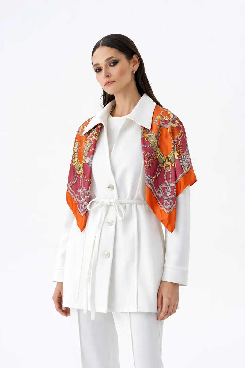 NERVÜRLÜ SCUBA TAKIM BEYAZ